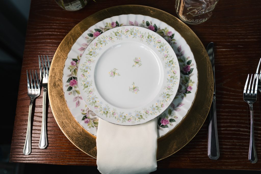 Wedding catering is taken to the next level with flourishes like elegant china, rustic farm dishes and serving boards, and antique service-wear to make your dining table even more charming.
